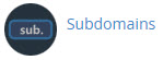 Subdomains button in cPanel