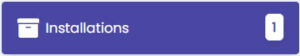 Wordpress installations button
